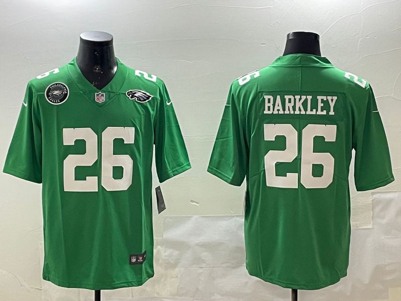 Men Philadelphia Eagles #26 Barkley Green Throwback 2025 Nike Vapor Limited NFL Jersey style 5->philadelphia eagles->NFL Jersey